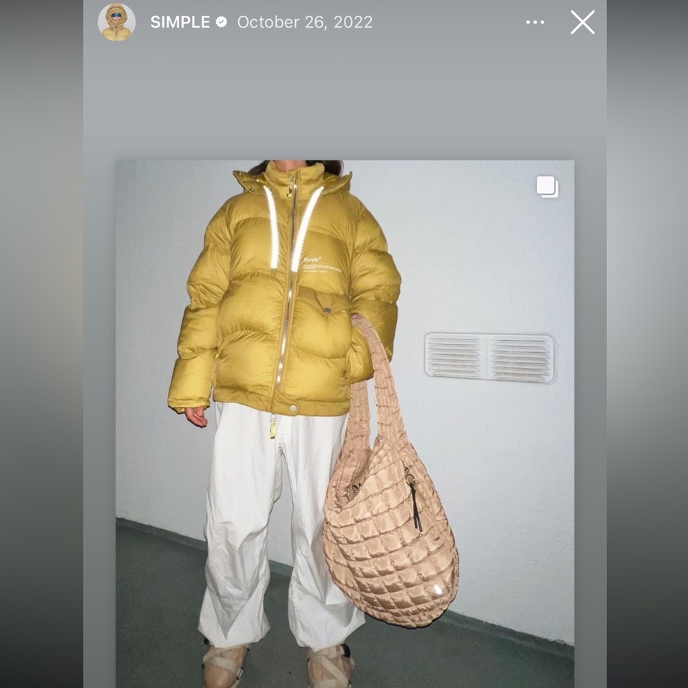 The Arrivals® x Simple Puffer Jacket in Dune – Limited Collaboration
